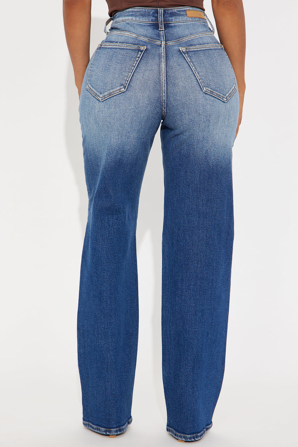 Simply Iconic Crossover Straight Leg Jeans - Dark Wash