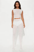 Sasha Lace Straight Leg Pant Set - White