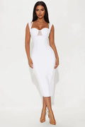 Josephina Bandage Midi Dress - White