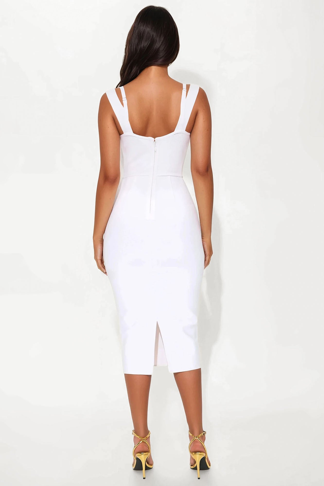 Josephina Bandage Midi Dress - White