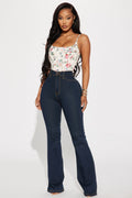 Deep In My Soul Flare Jeans - Dark Denim