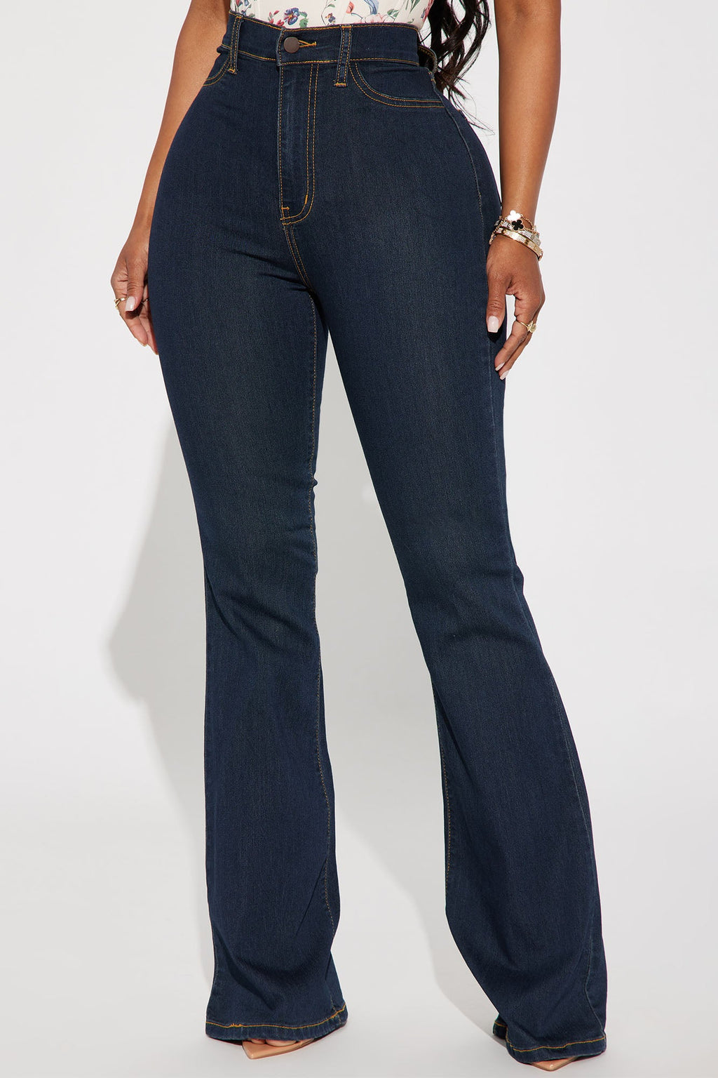 Deep In My Soul Flare Jeans - Dark Denim