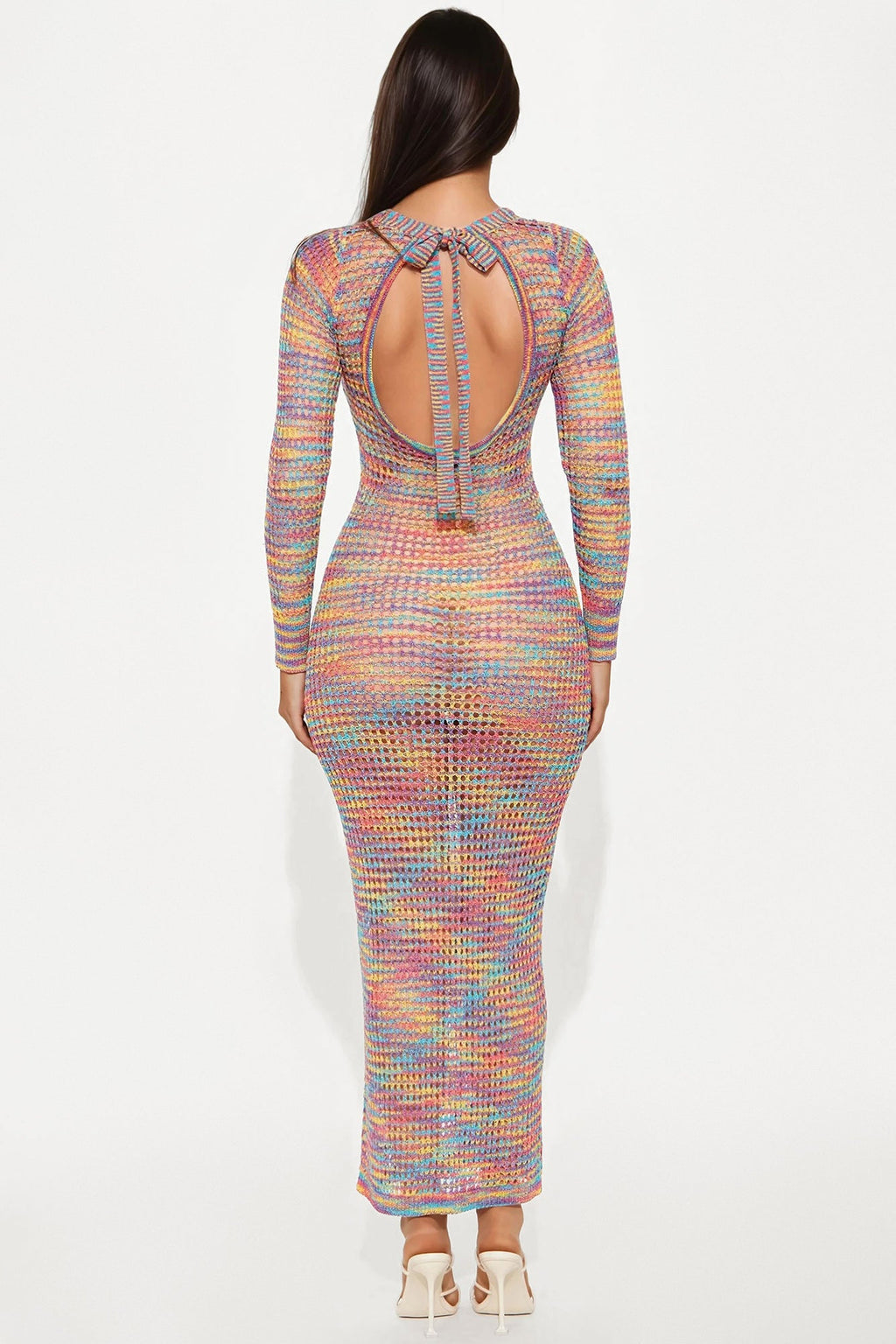 Corrina Crochet Maxi Dress - Purple/combo