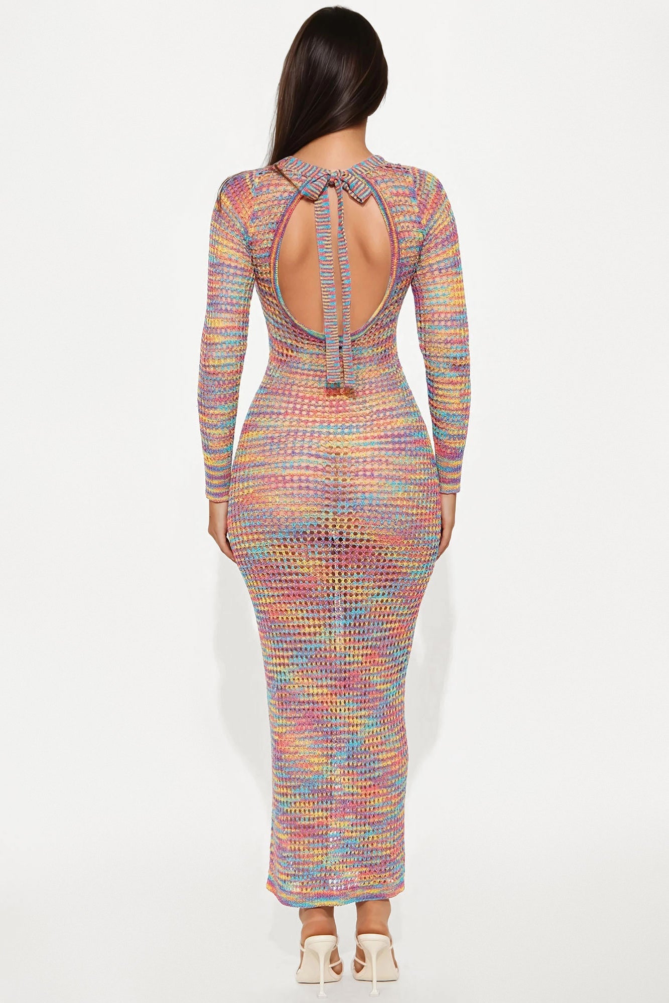 Corrina Crochet Maxi Dress - Purple/combo