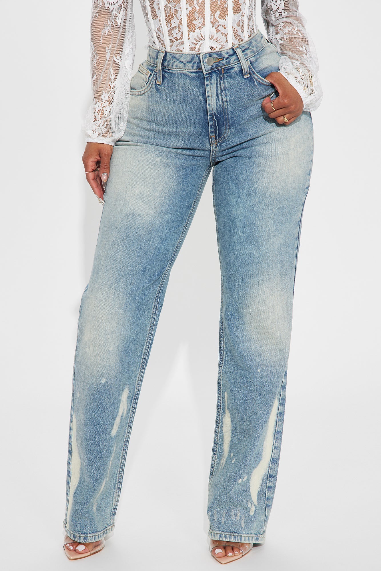 True To You Stretch Straight Leg Jeans - Vintage Wash