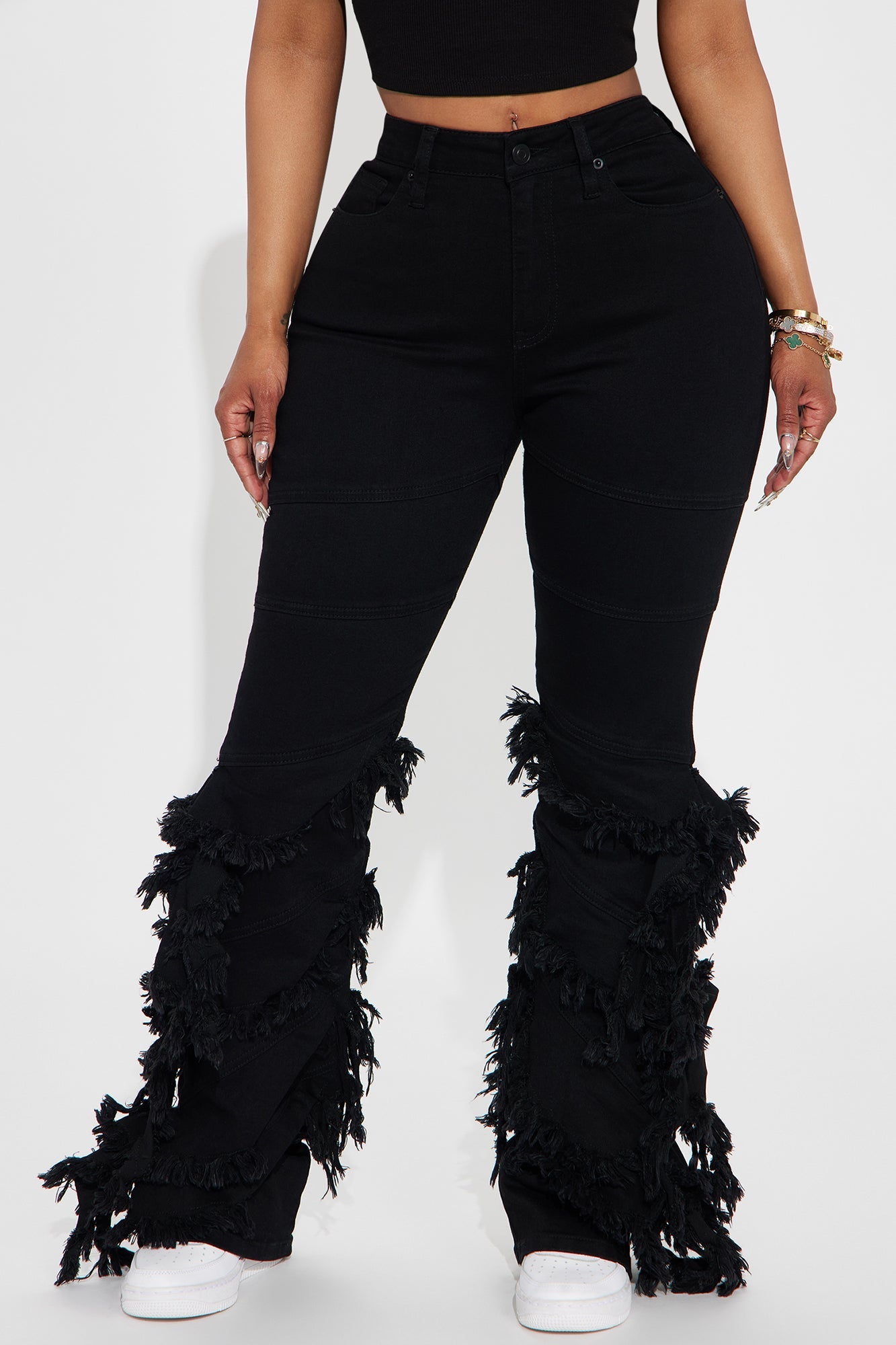 Making A Connection Stretch Bootcut Jeans - Black