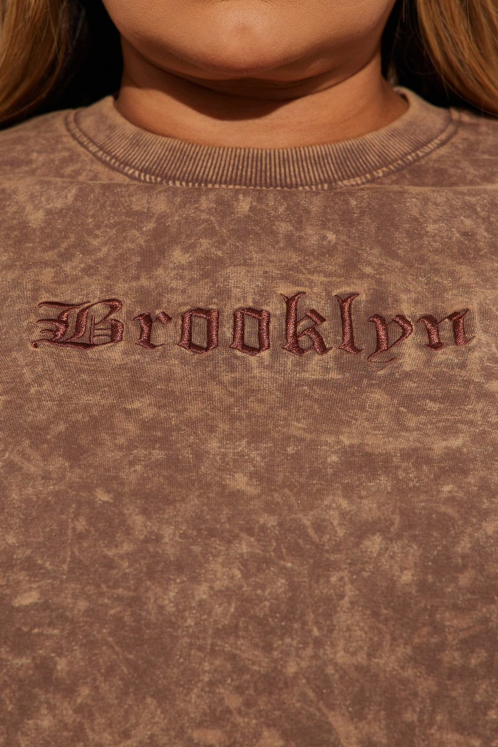 The Brooklyn Way Washed Tee - Brown Combo