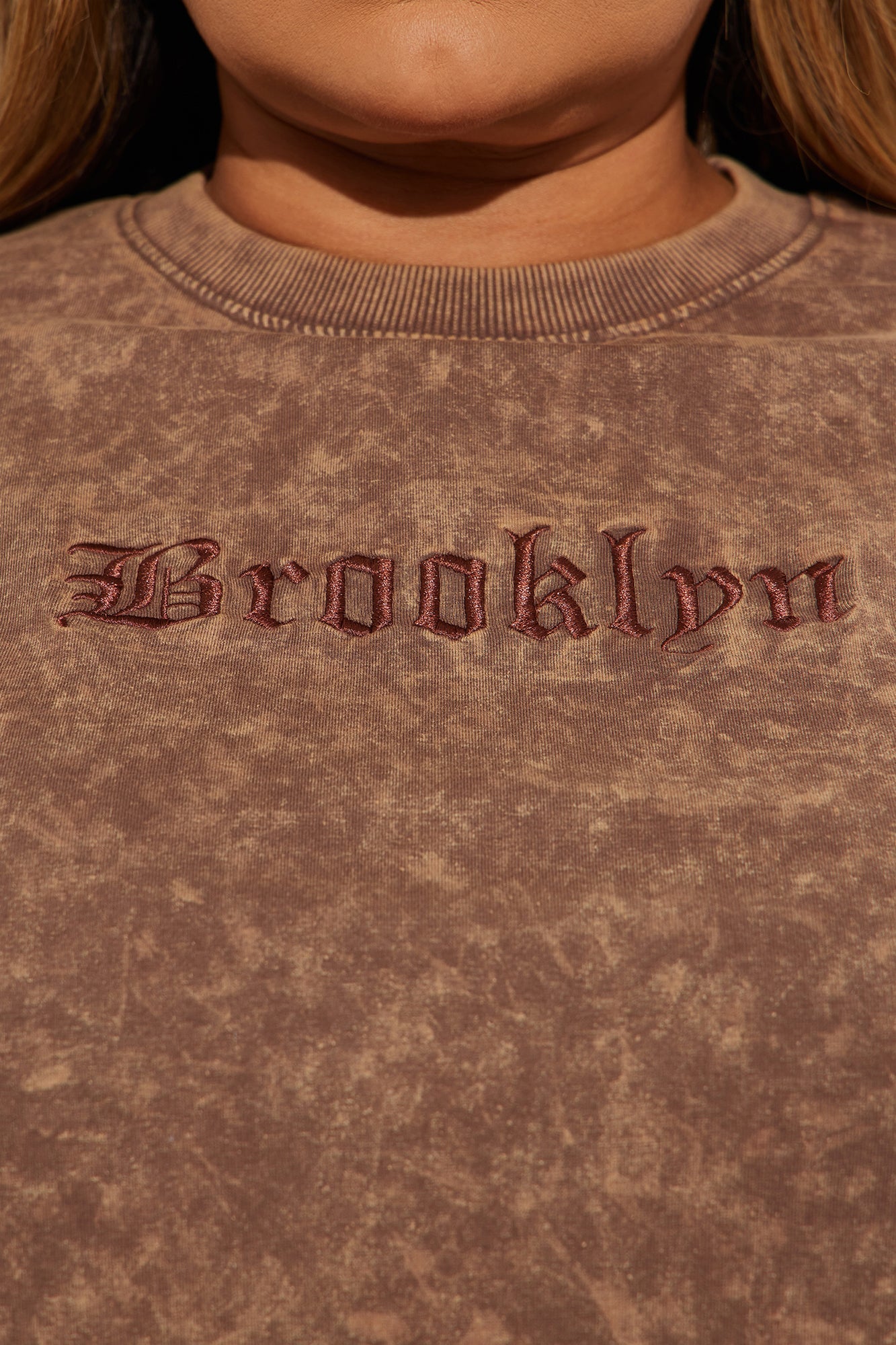 The Brooklyn Way Washed Tee - Brown Combo