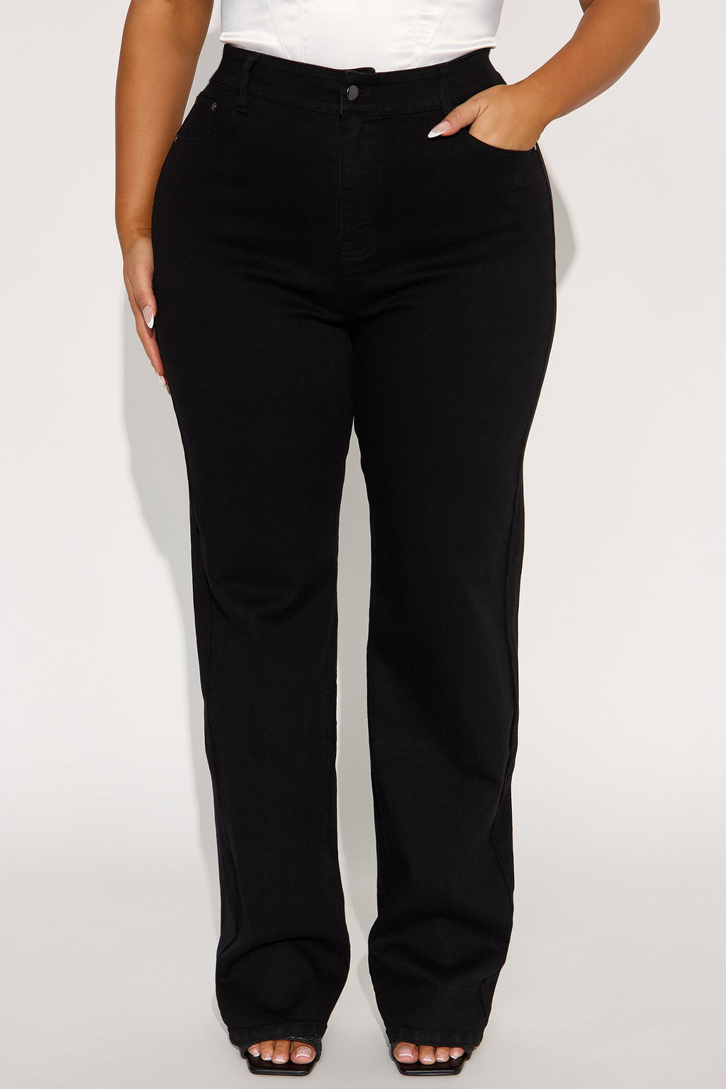 Tall Simply Basic Stretch Straight Jeans - Black
