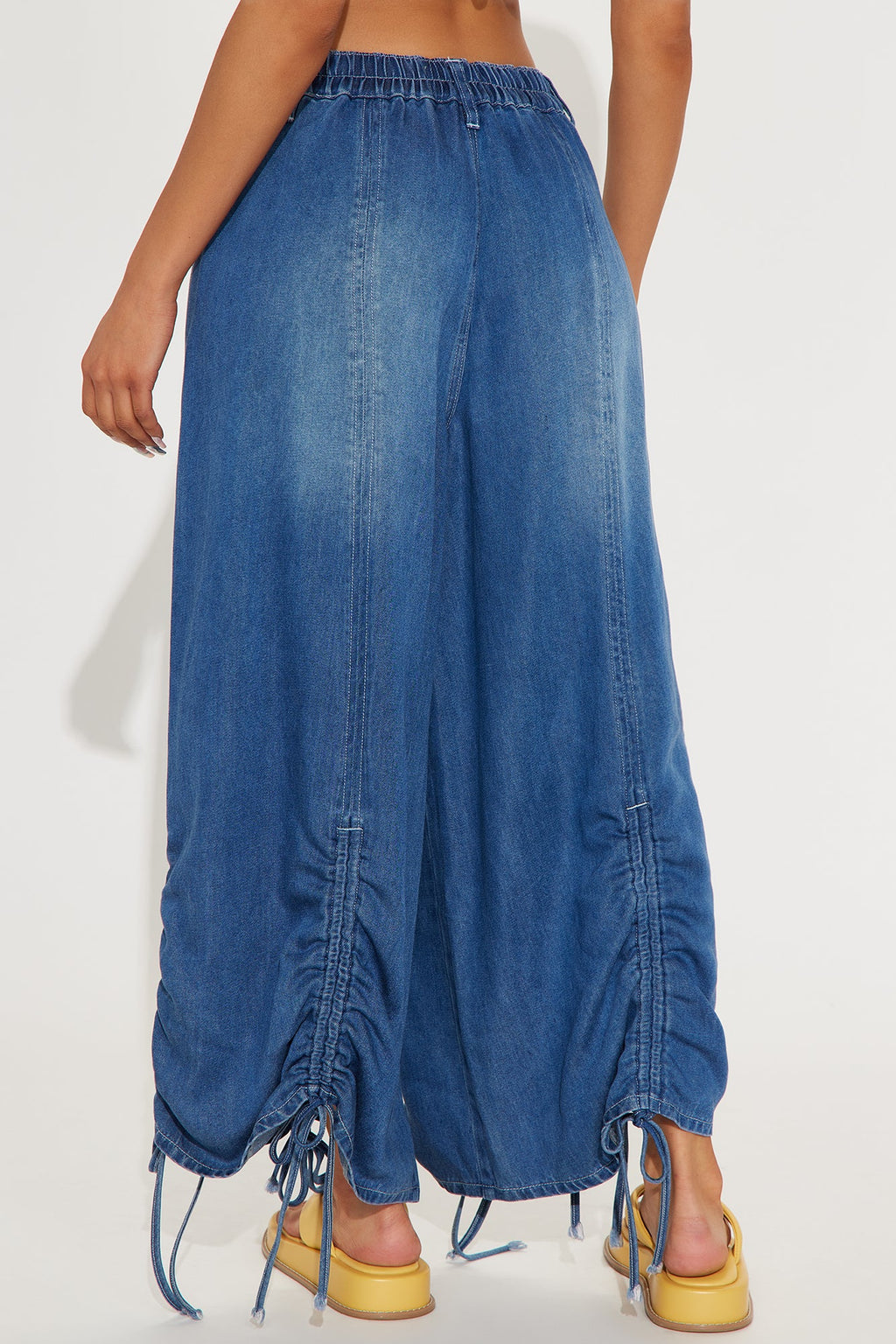 Cabo Drapey Cinch Cropped Jeans - Dark Wash