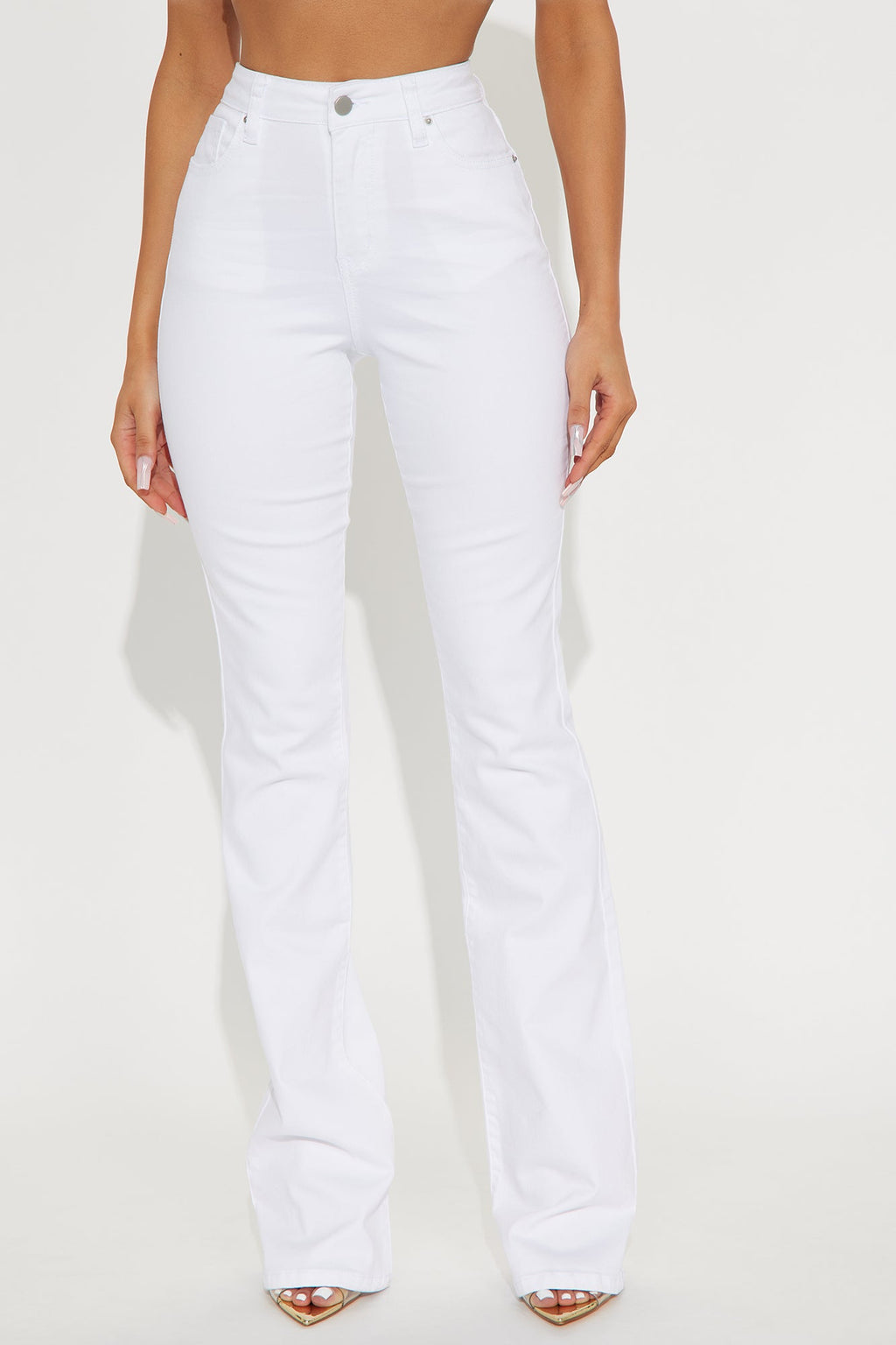 Tall Summer Skies Stretch Bootcut Jeans - White