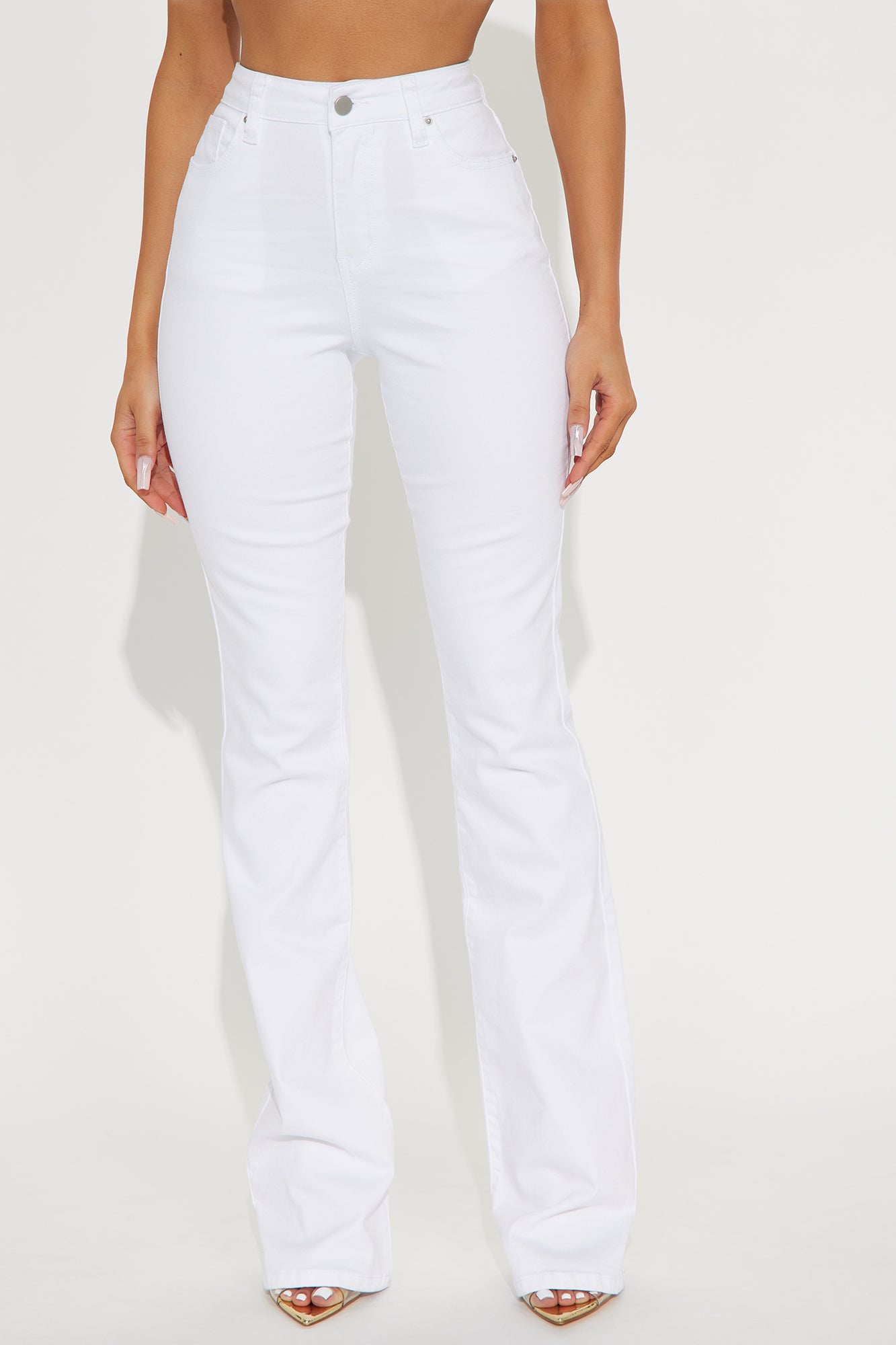 Tall Summer Skies Stretch Bootcut Jeans - White