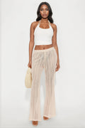 Fun Times Crochet Wide Leg Pant - Cream