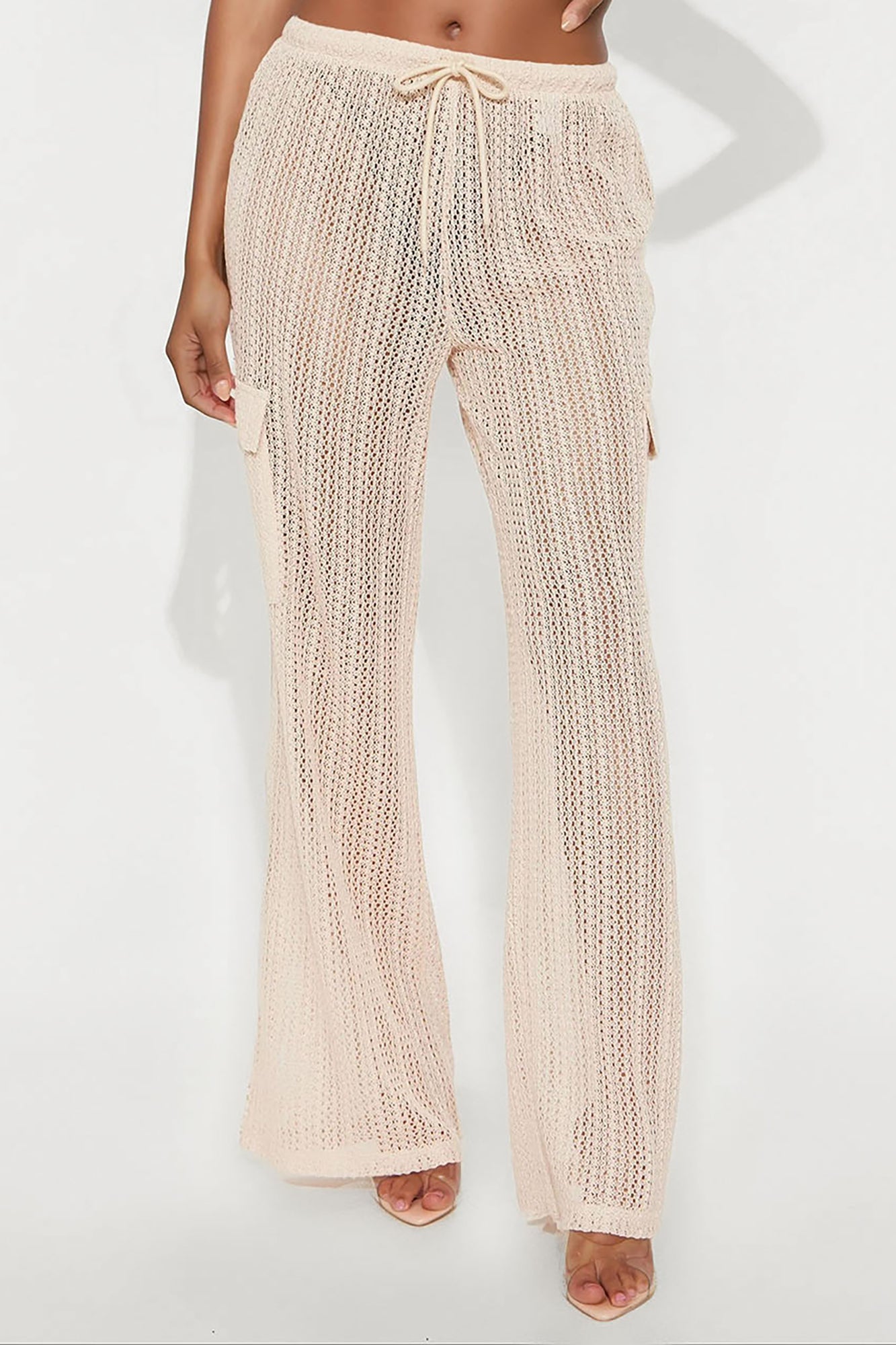 Fun Times Crochet Wide Leg Pant - Cream