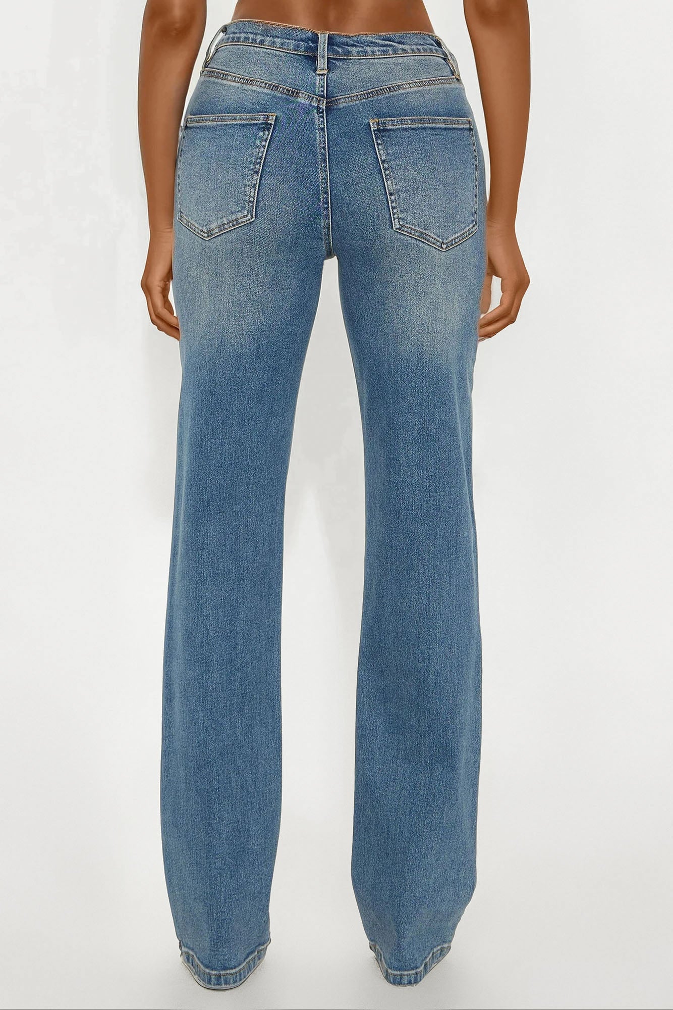 Tall In Sync Stretch Crossover Straight Leg Jeans - Dark Wash