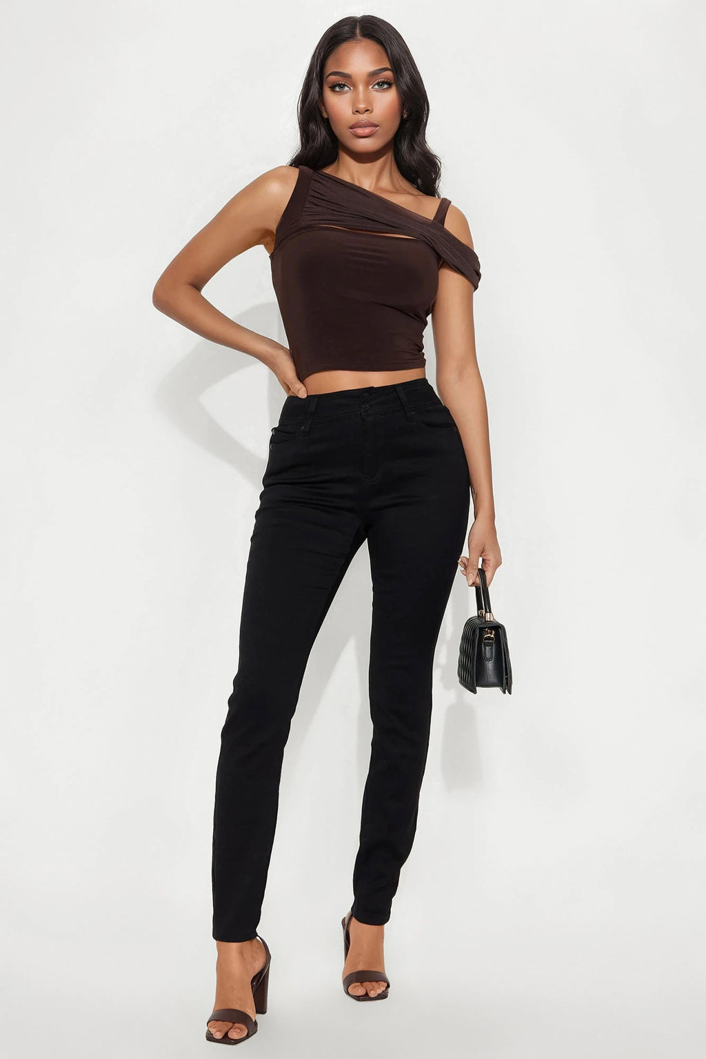 Tall Snatch Me Tight Booty Lifter Skinny Jeans - Black
