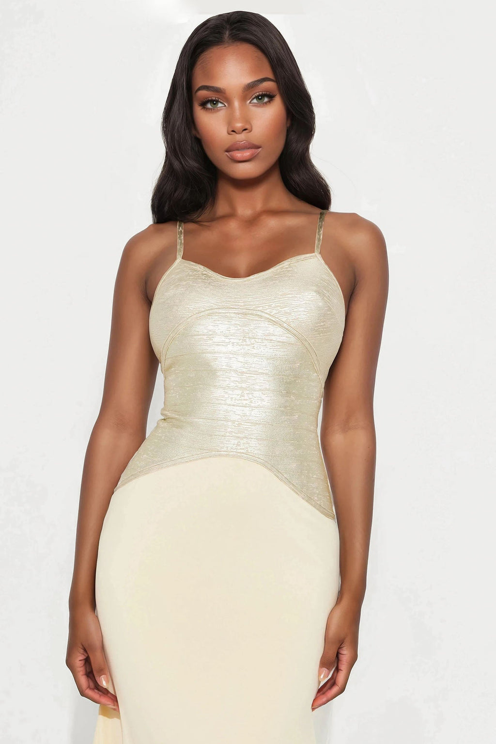 Kamila Bandage Maxi Gown - Gold