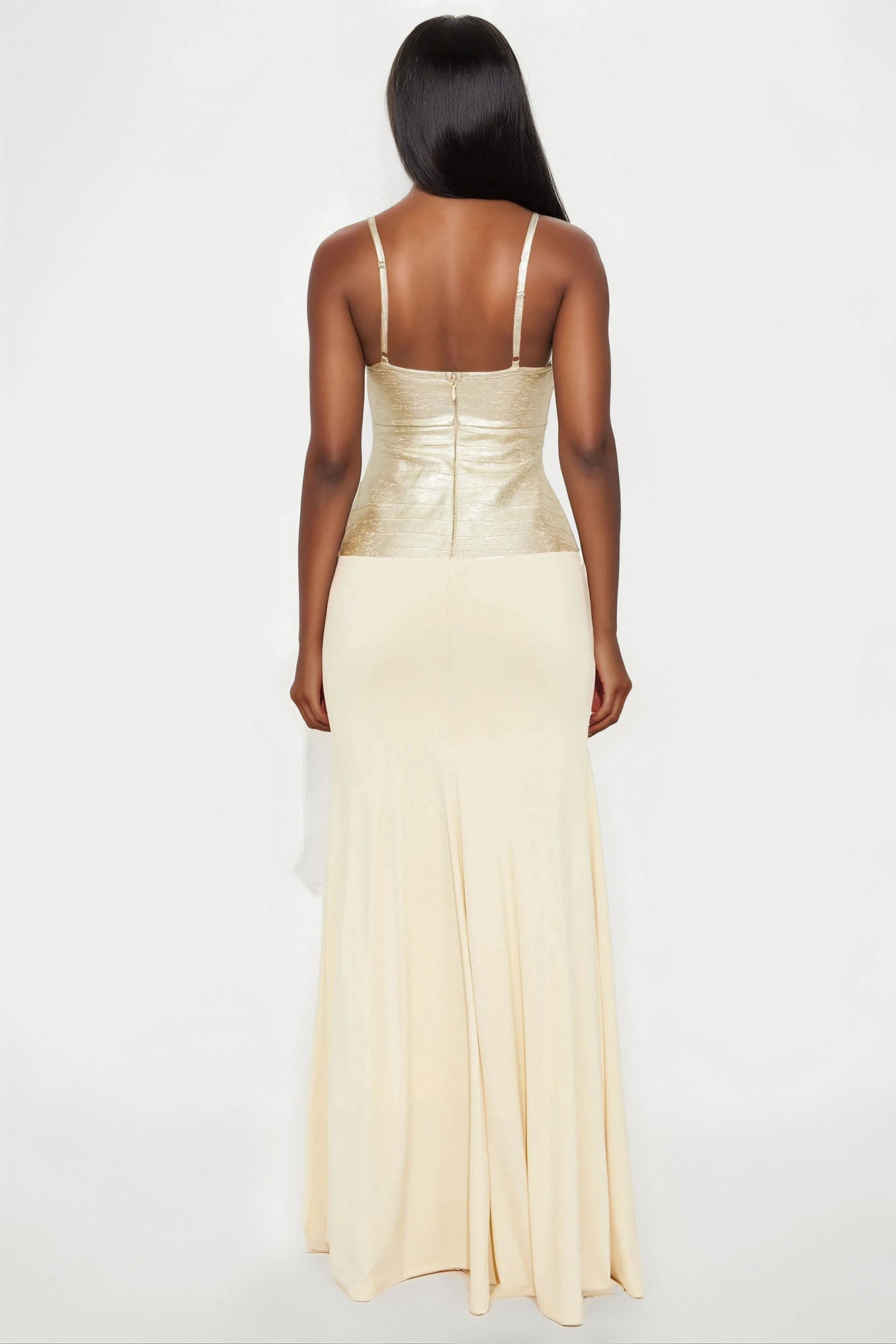 Kamila Bandage Maxi Gown - Gold