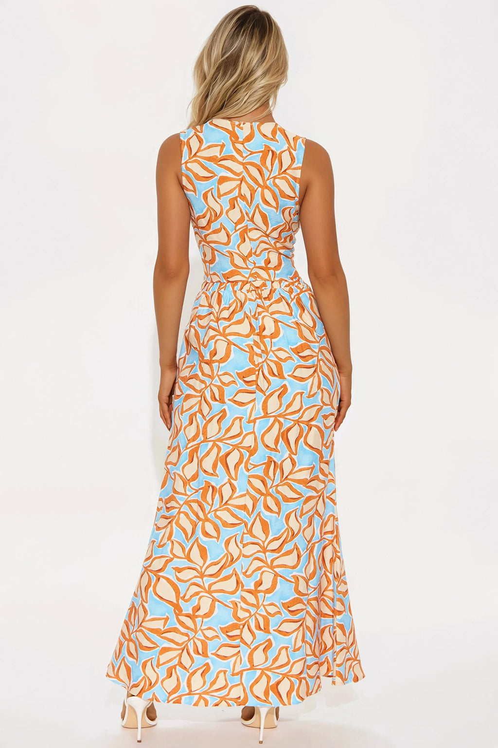 So Tropics Maxi Skirt Set - Blue/combo