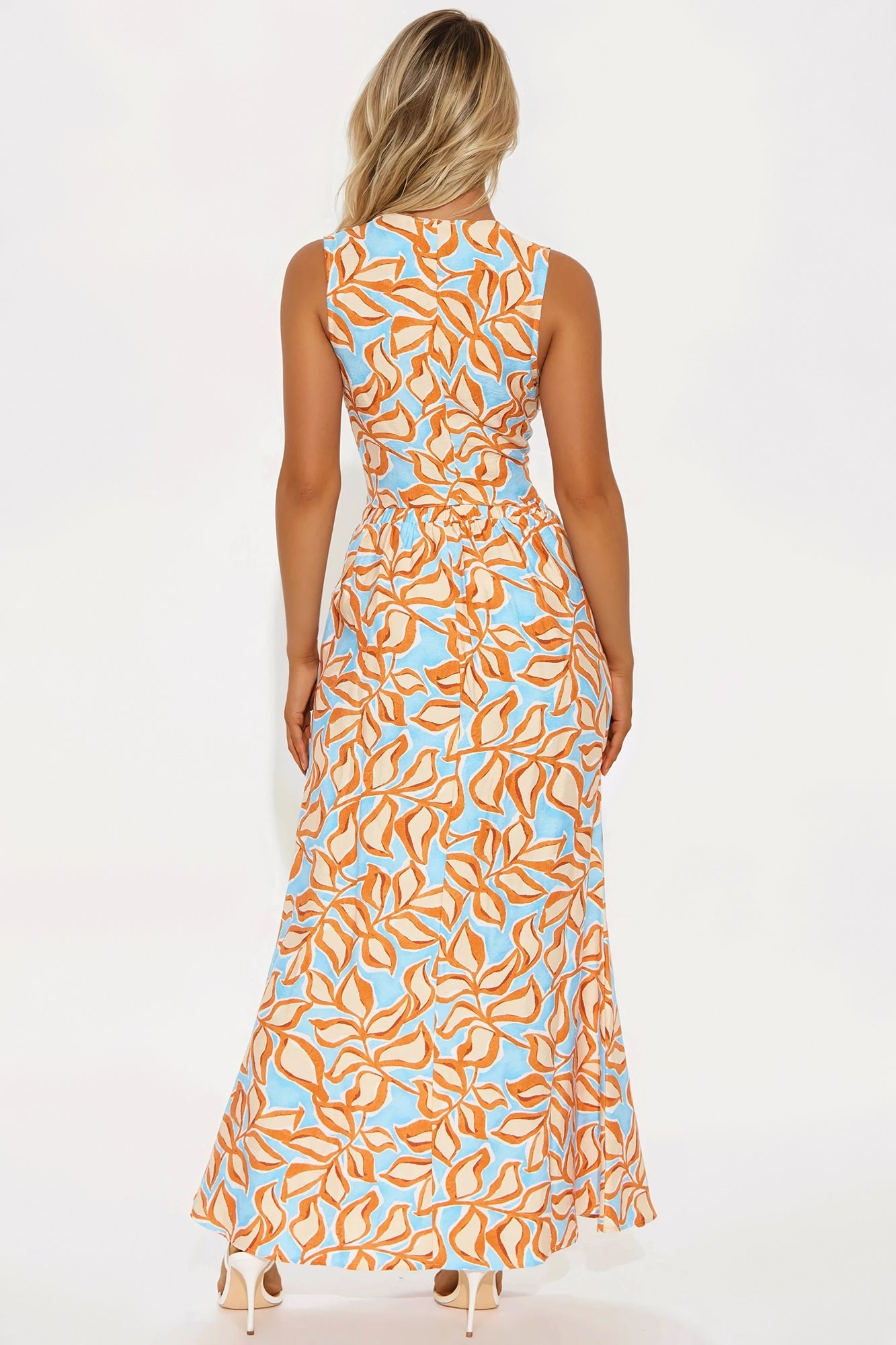 So Tropics Maxi Skirt Set - Blue/combo