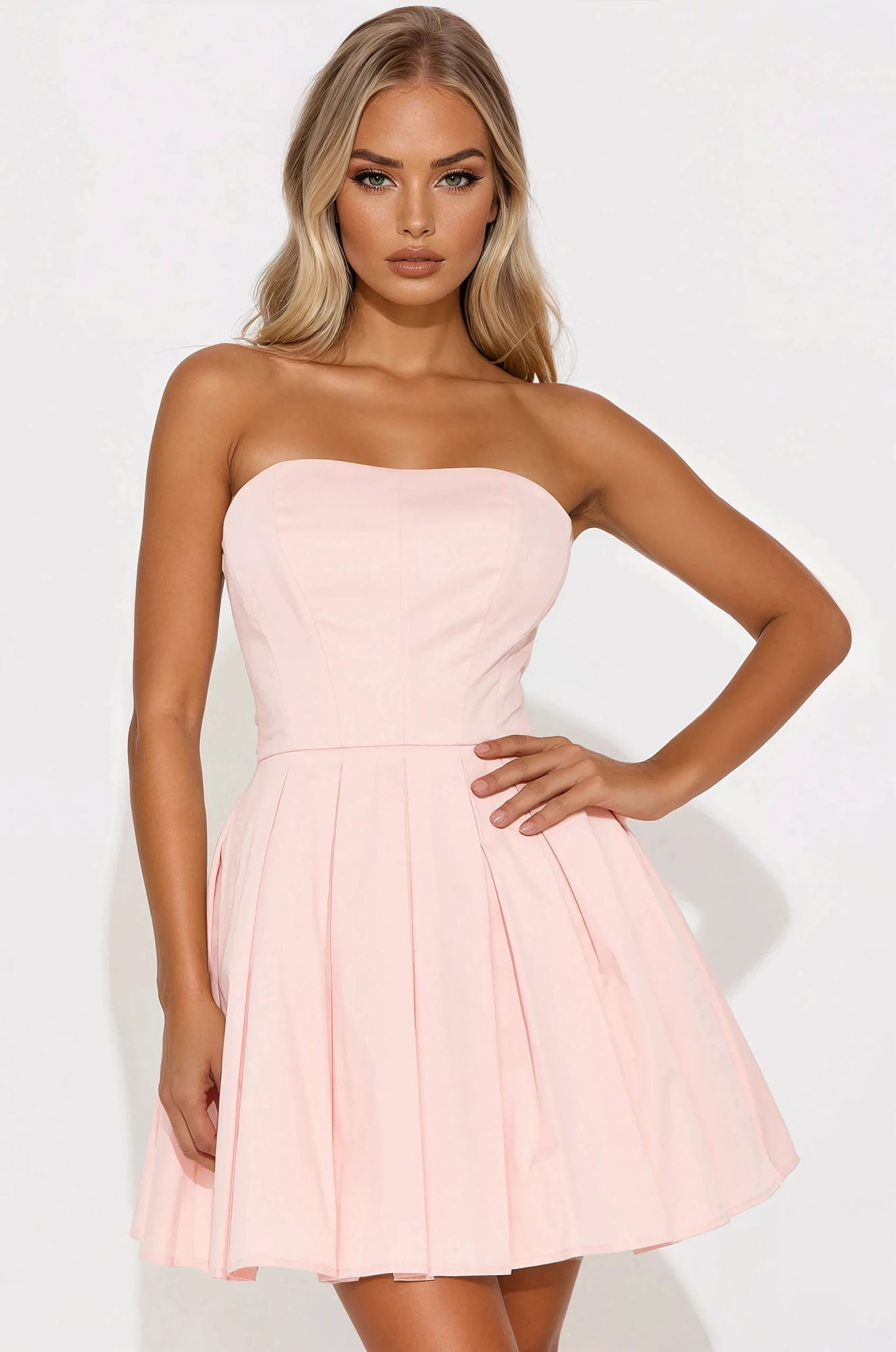Harper Poplin Mini Dress - Pink