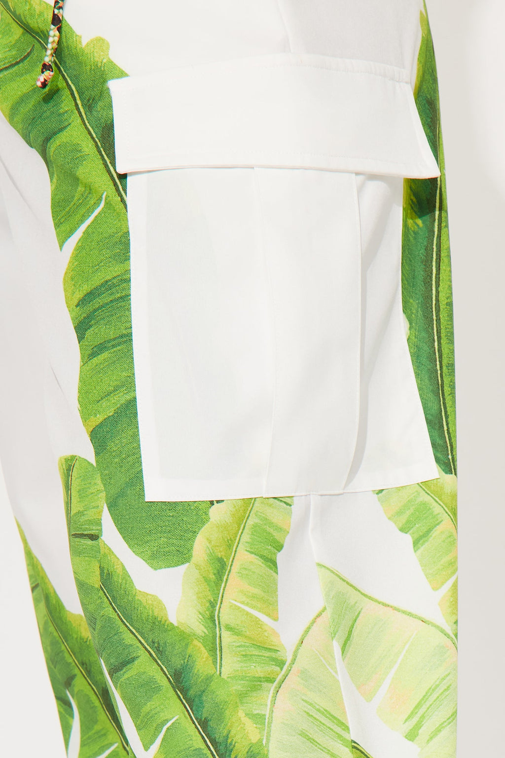 Tropical Oasis Satin Jogger Set - White/combo