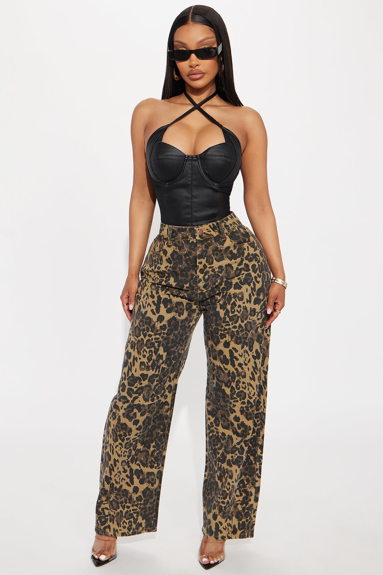 Give You The Best Leopard Barrel Pant - Brown/combo