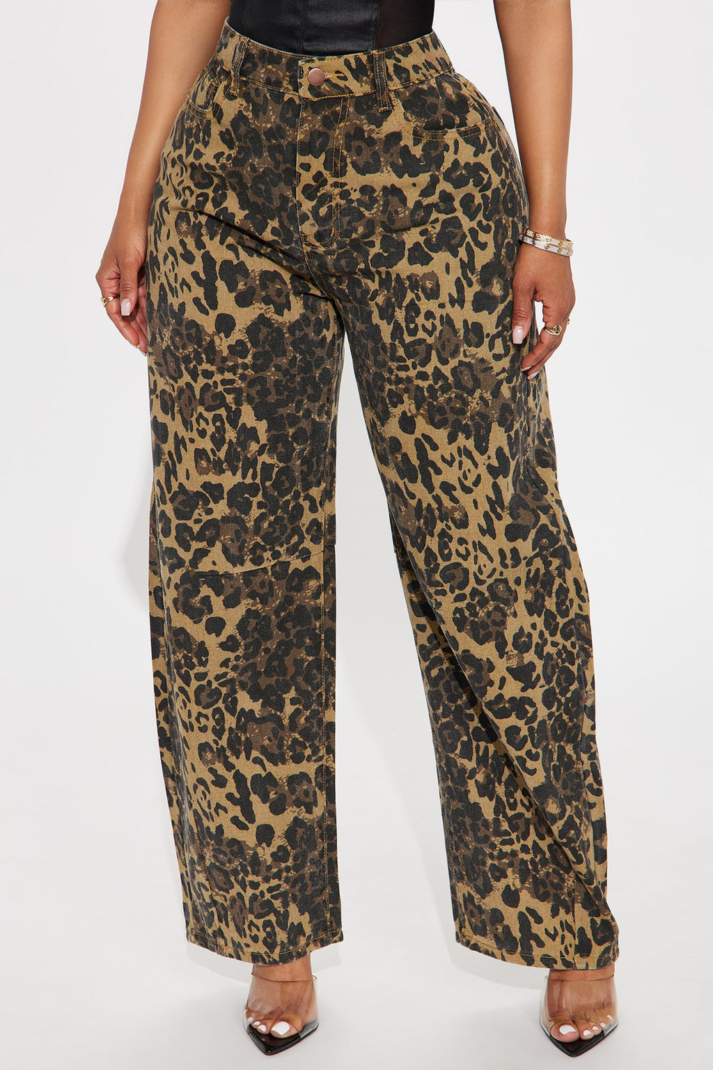 Give You The Best Leopard Barrel Pant - Brown/combo