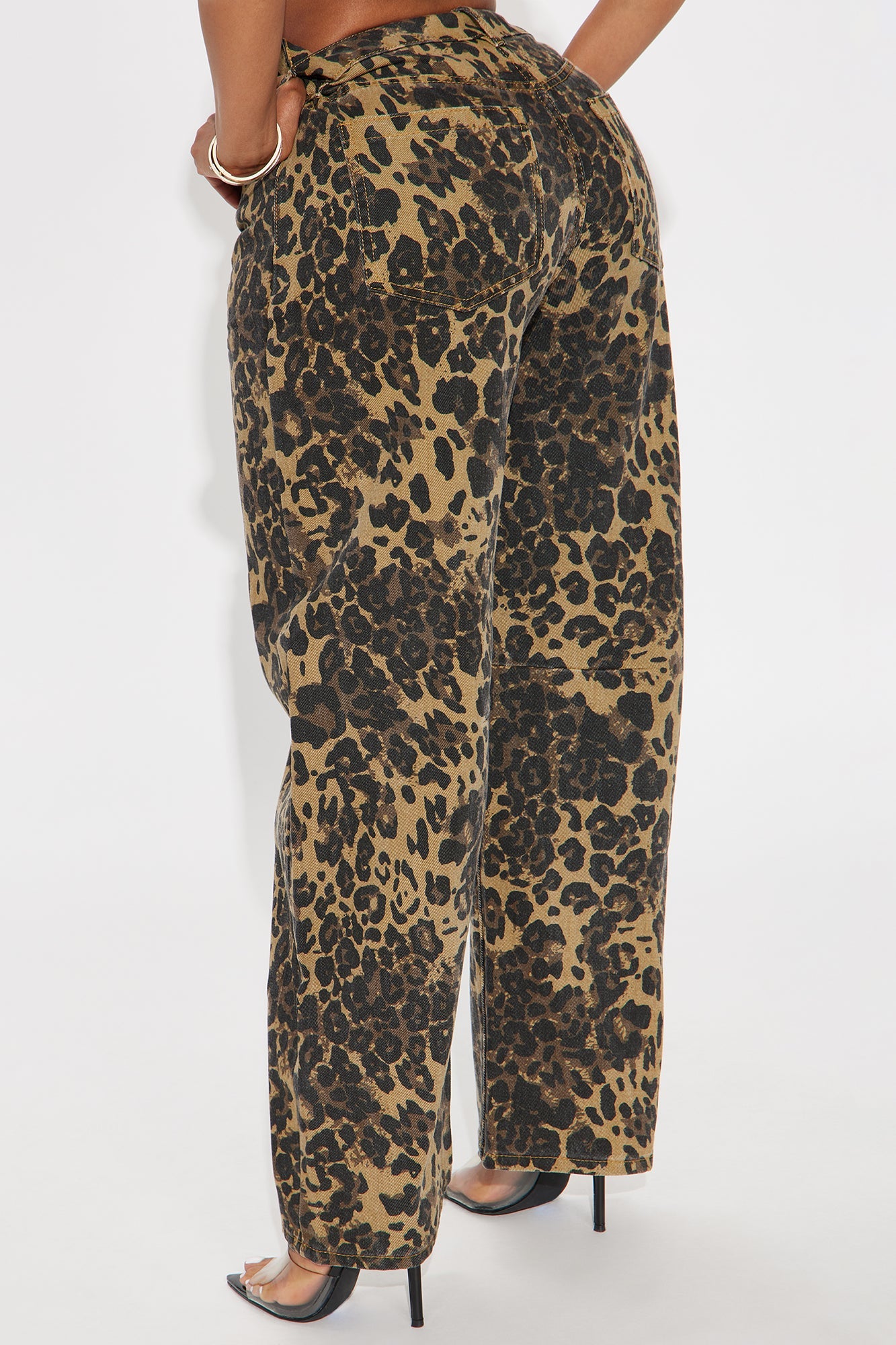 Give You The Best Leopard Barrel Pant - Brown/combo