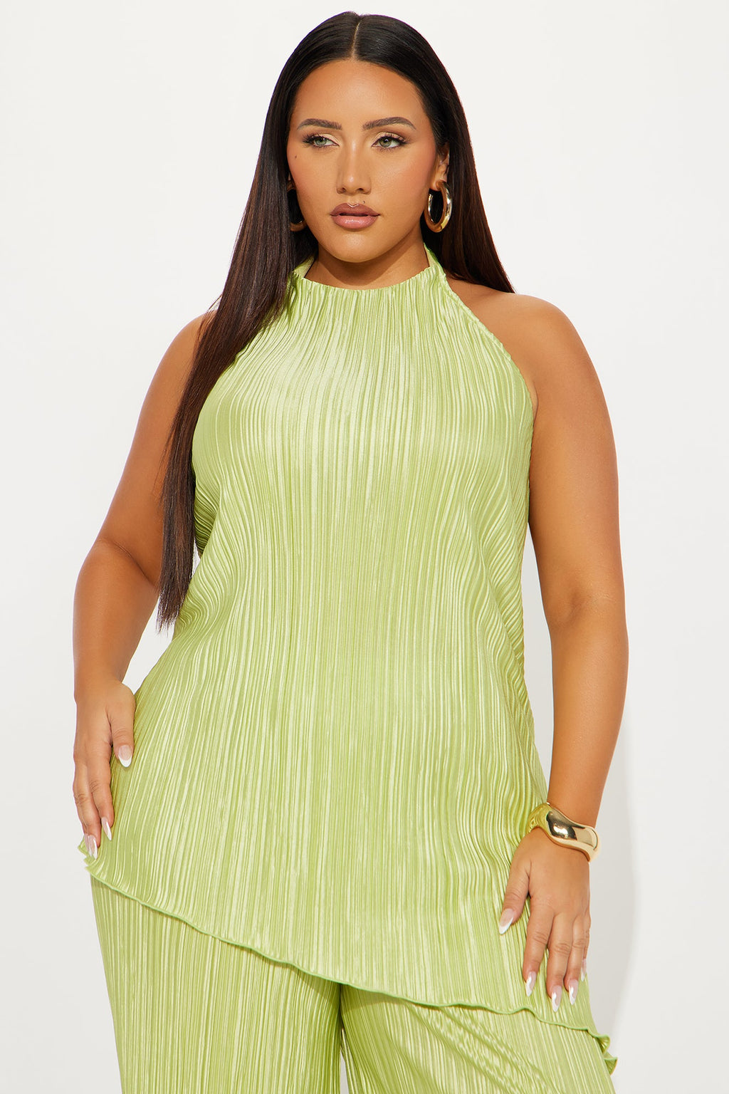 Lily Halter Top Pant Set - Green