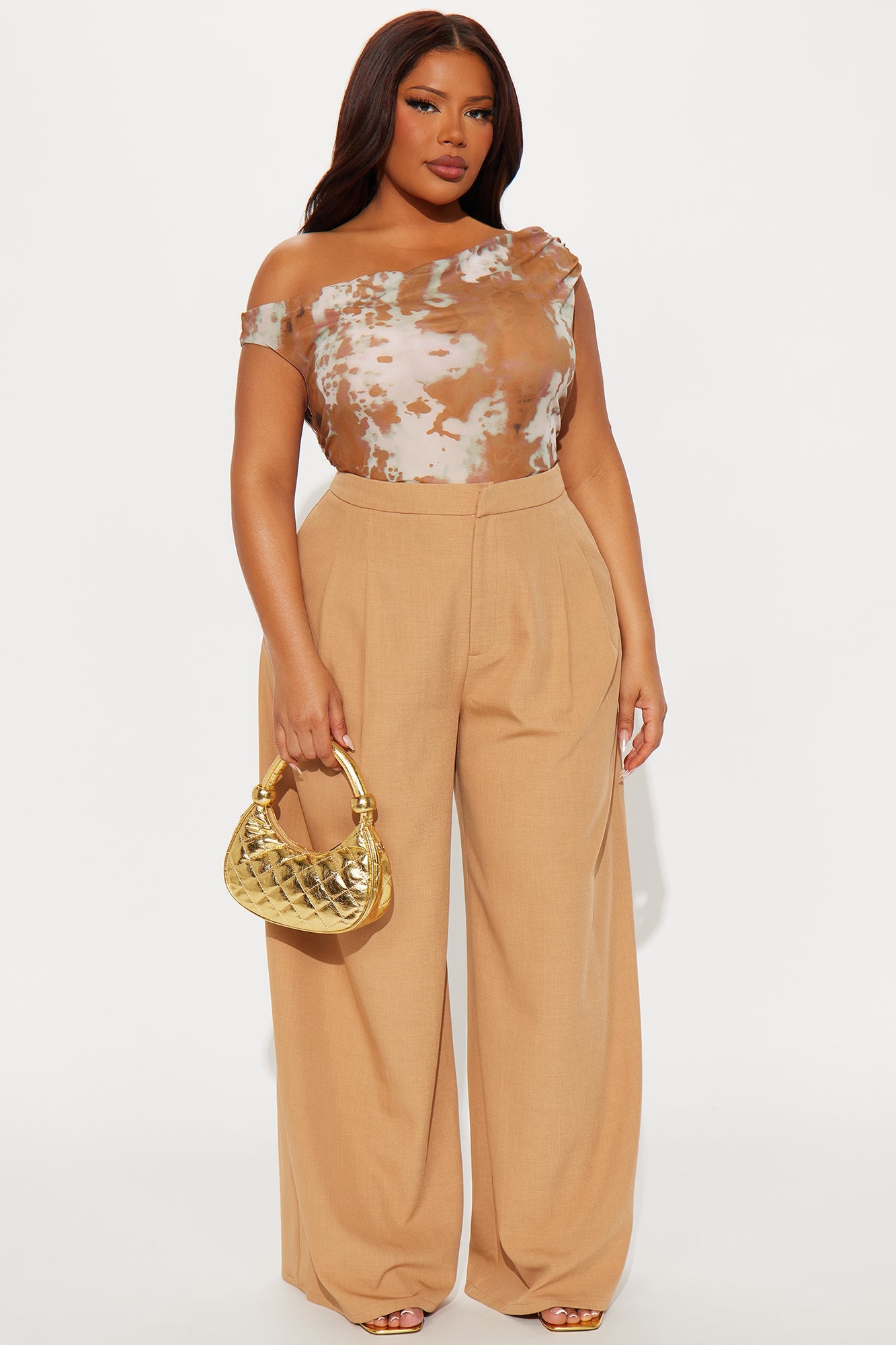 Vivienne Mesh Bodysuit - Brown/combo