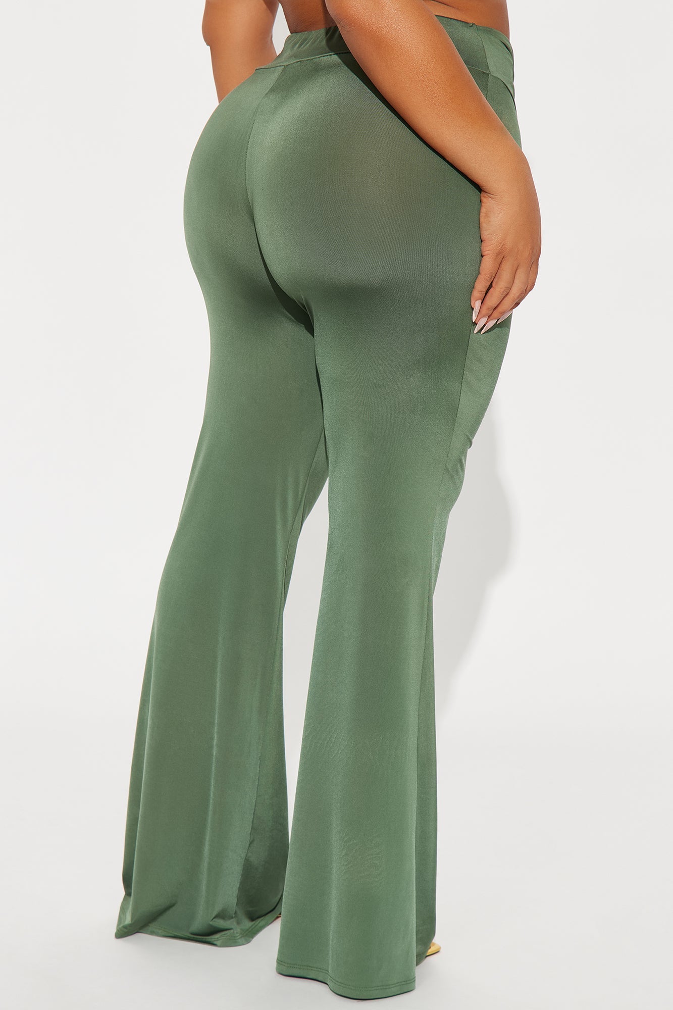 Pure Temptation Low Rise Flare Pant - Olive