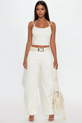 Allegra Barrel Pant - Cream