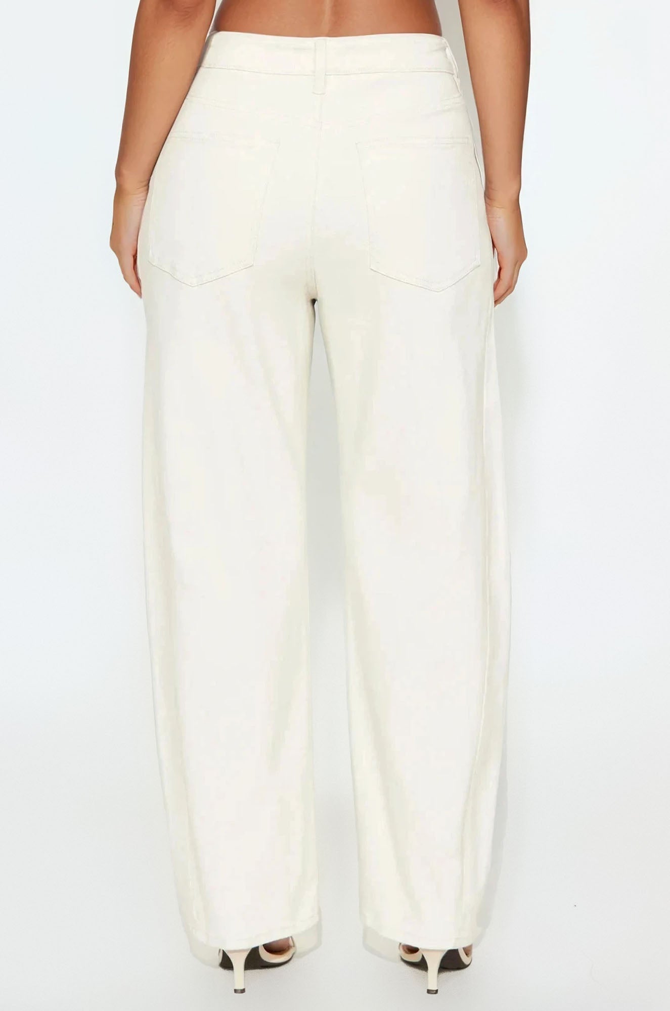 Allegra Barrel Pant - Cream