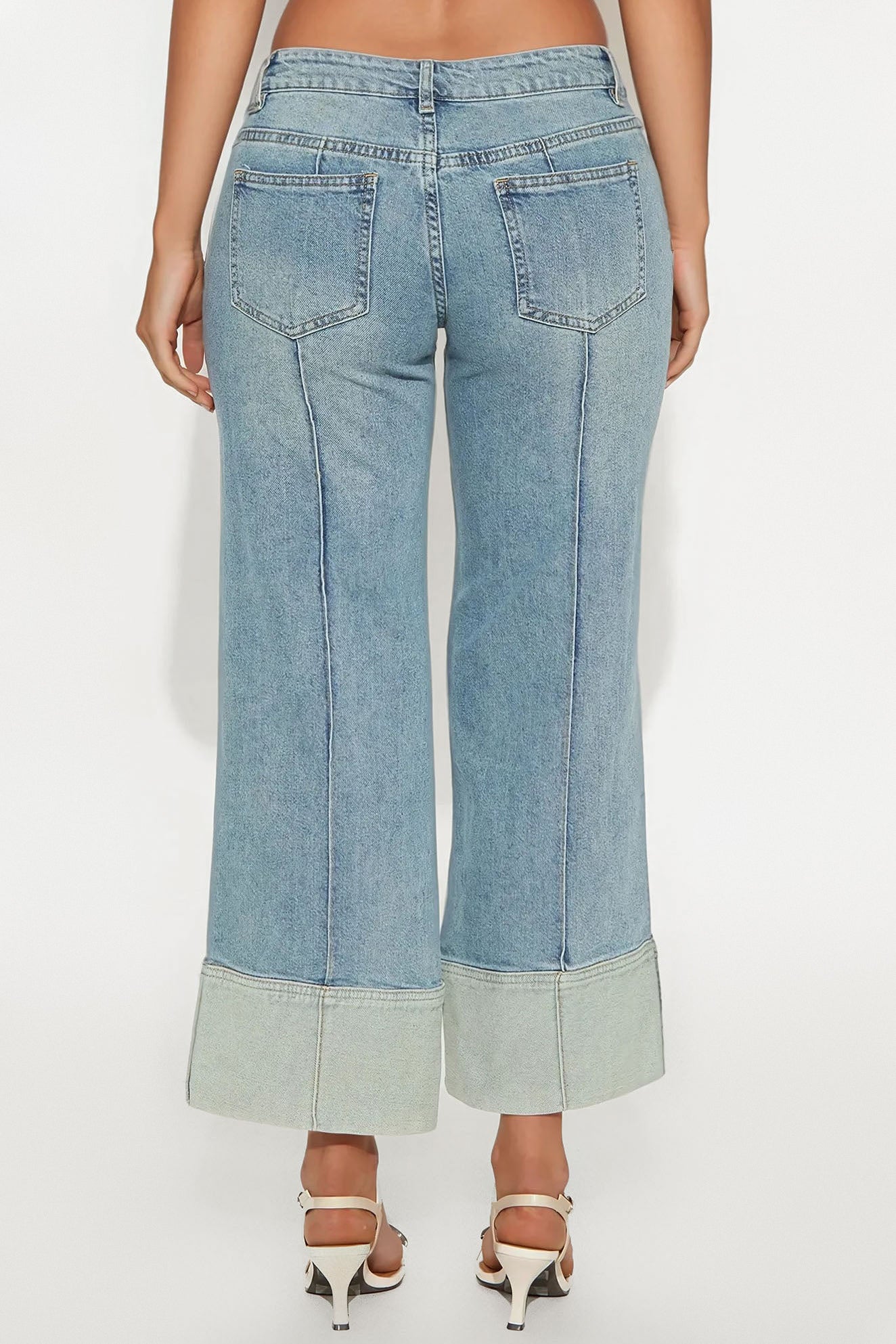 Get Together Cropped Low Rise Wide Leg Jeans - Vintage Wash