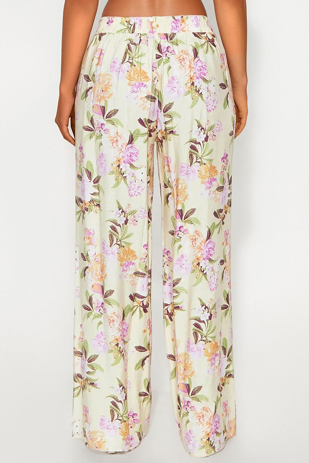 Sydney Floral Wide Leg Linen Pant - Butter Yellow