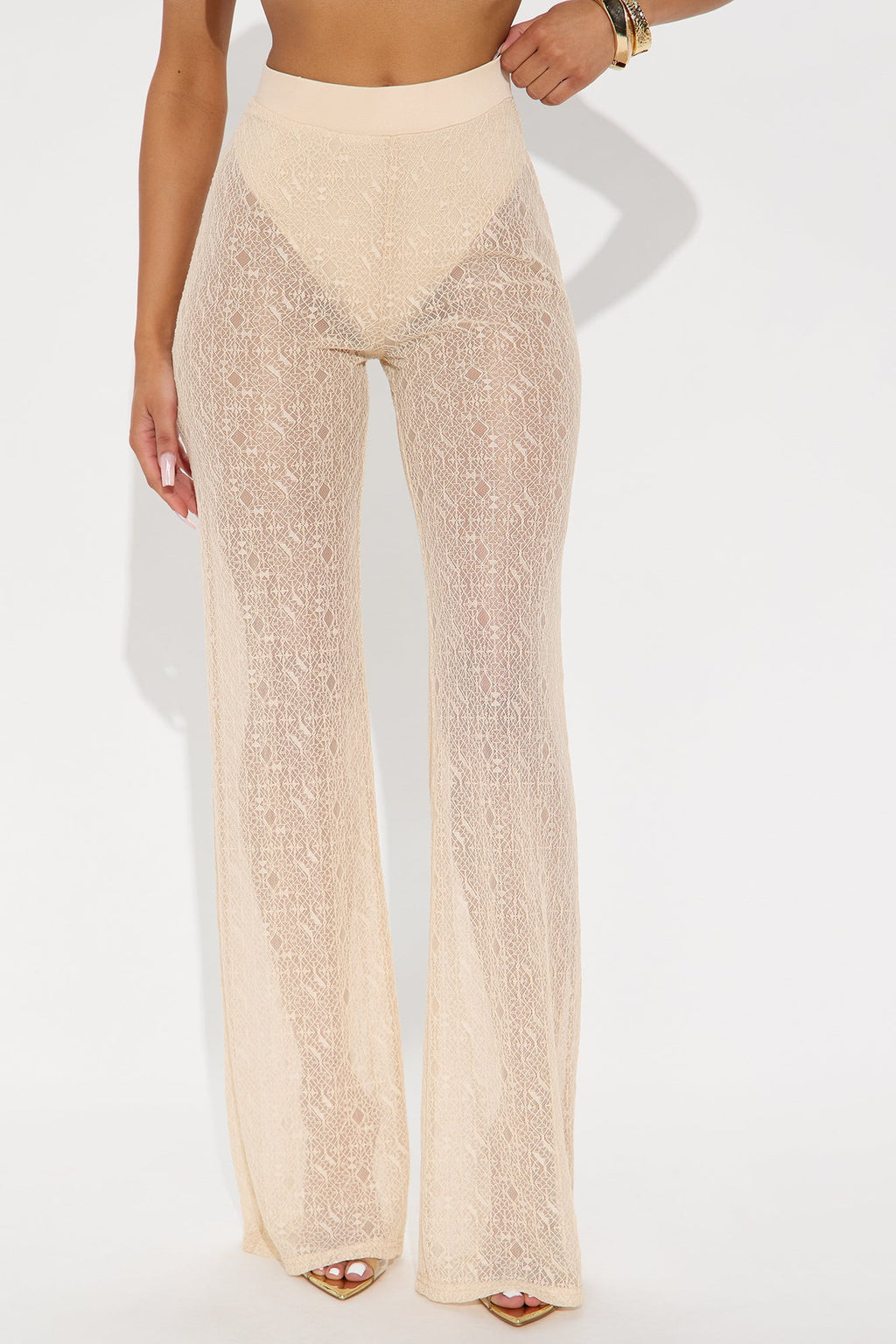 Concert Season Lace Flare Pant - Cream