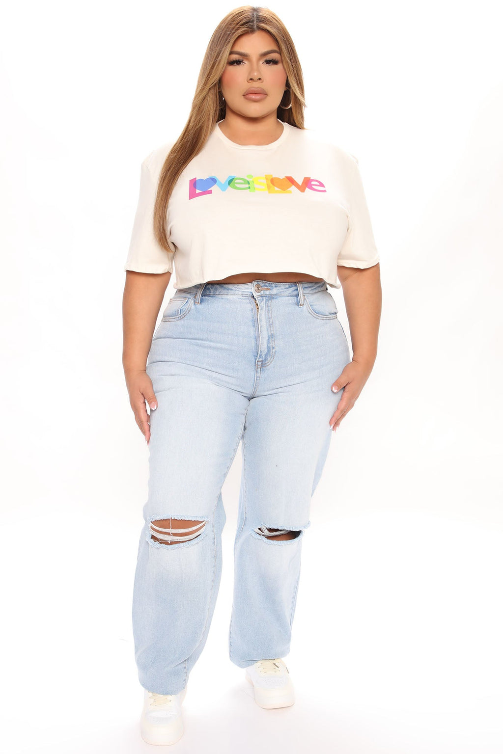 Beat Me To It Straight Leg Jeans - Light Blue Wash