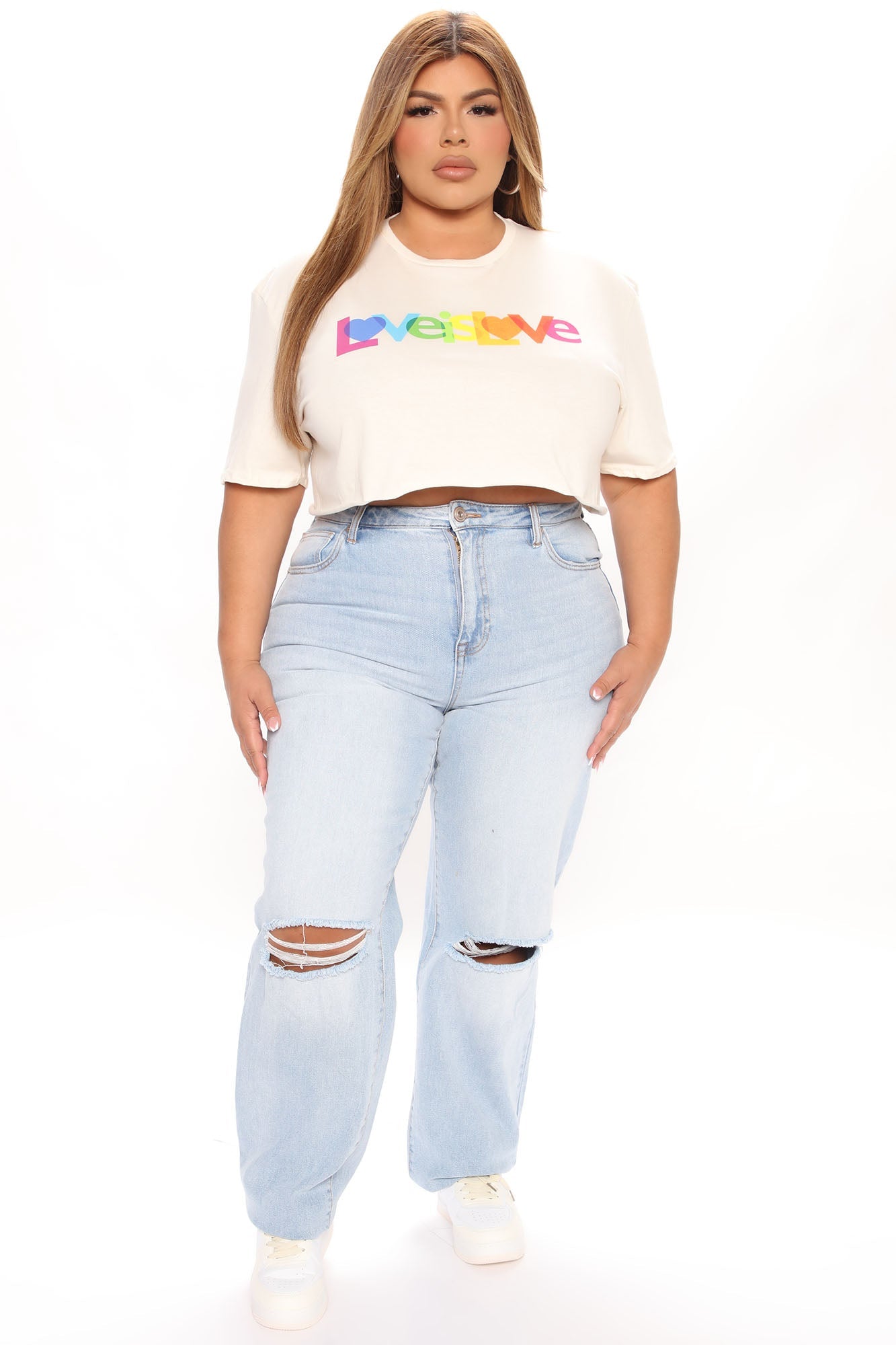 Beat Me To It Straight Leg Jeans - Light Blue Wash