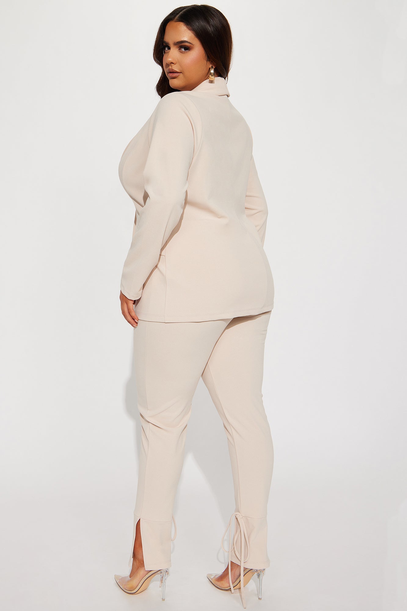 Head Of The Table Pant Suit - Taupe