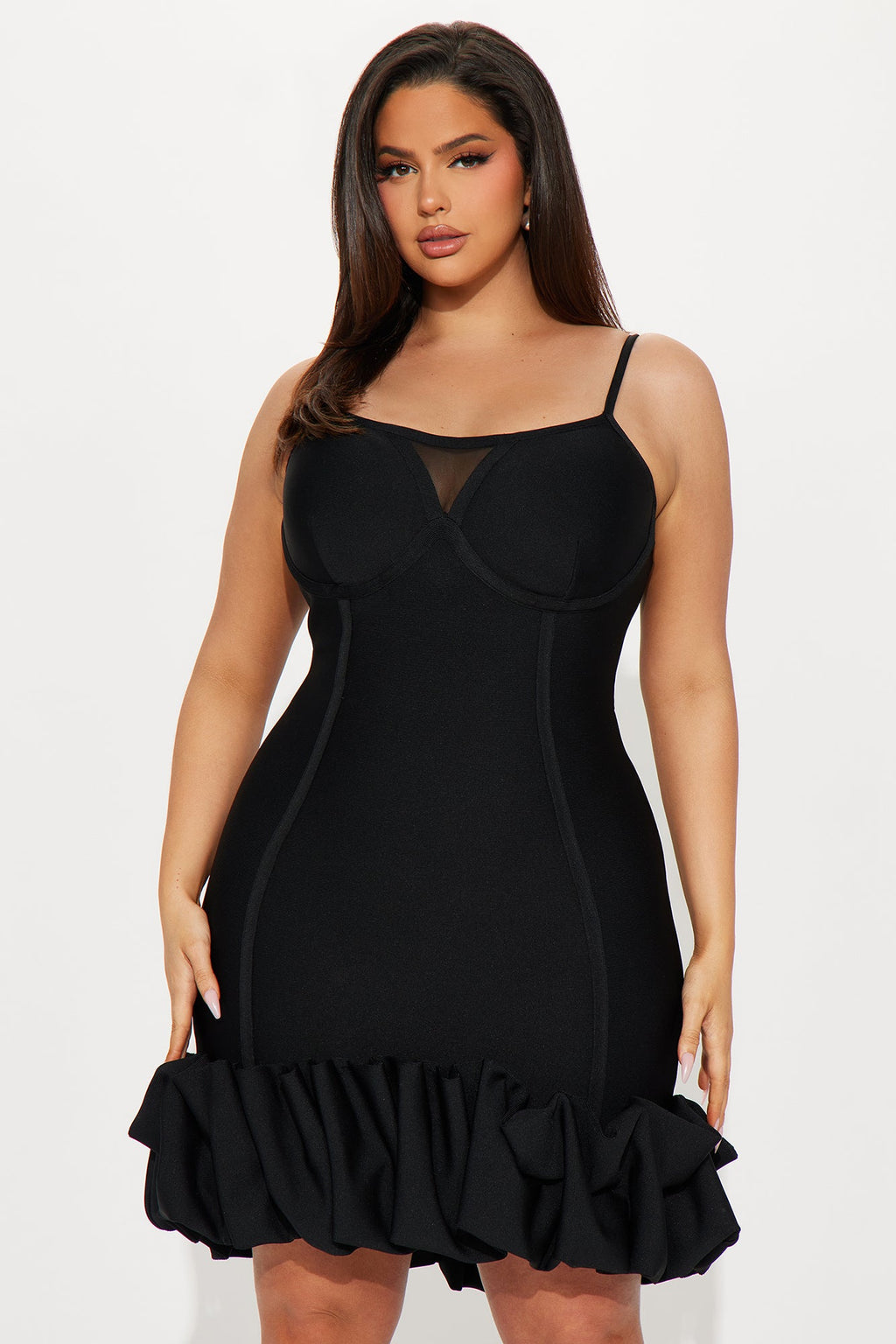 Everly Bandage Mini Dress - Black