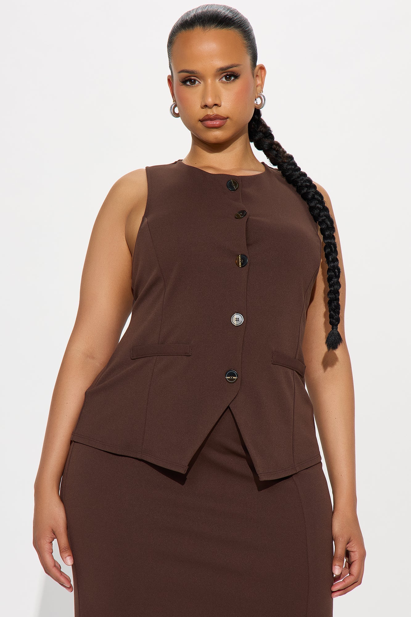 Office Ready Maxi Dress - Brown