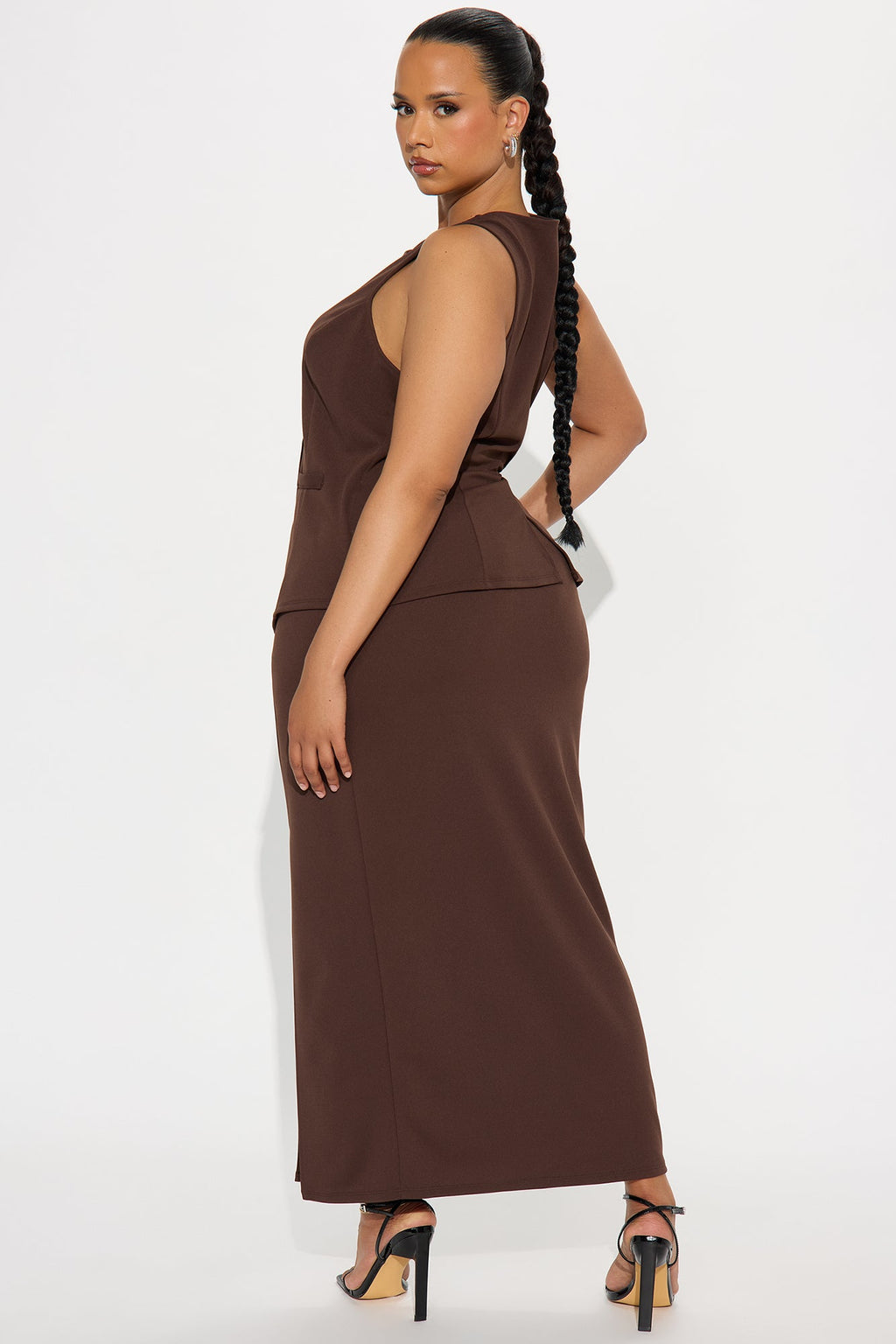 Office Ready Maxi Dress - Brown