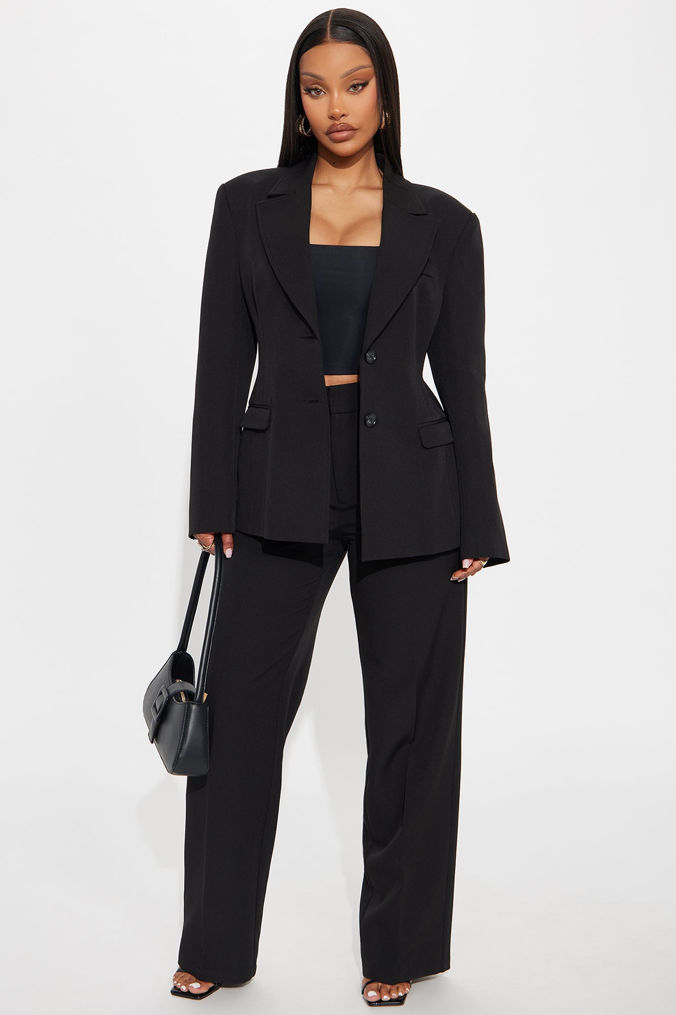 Kendall Hourglass Fitted Blazer - Black