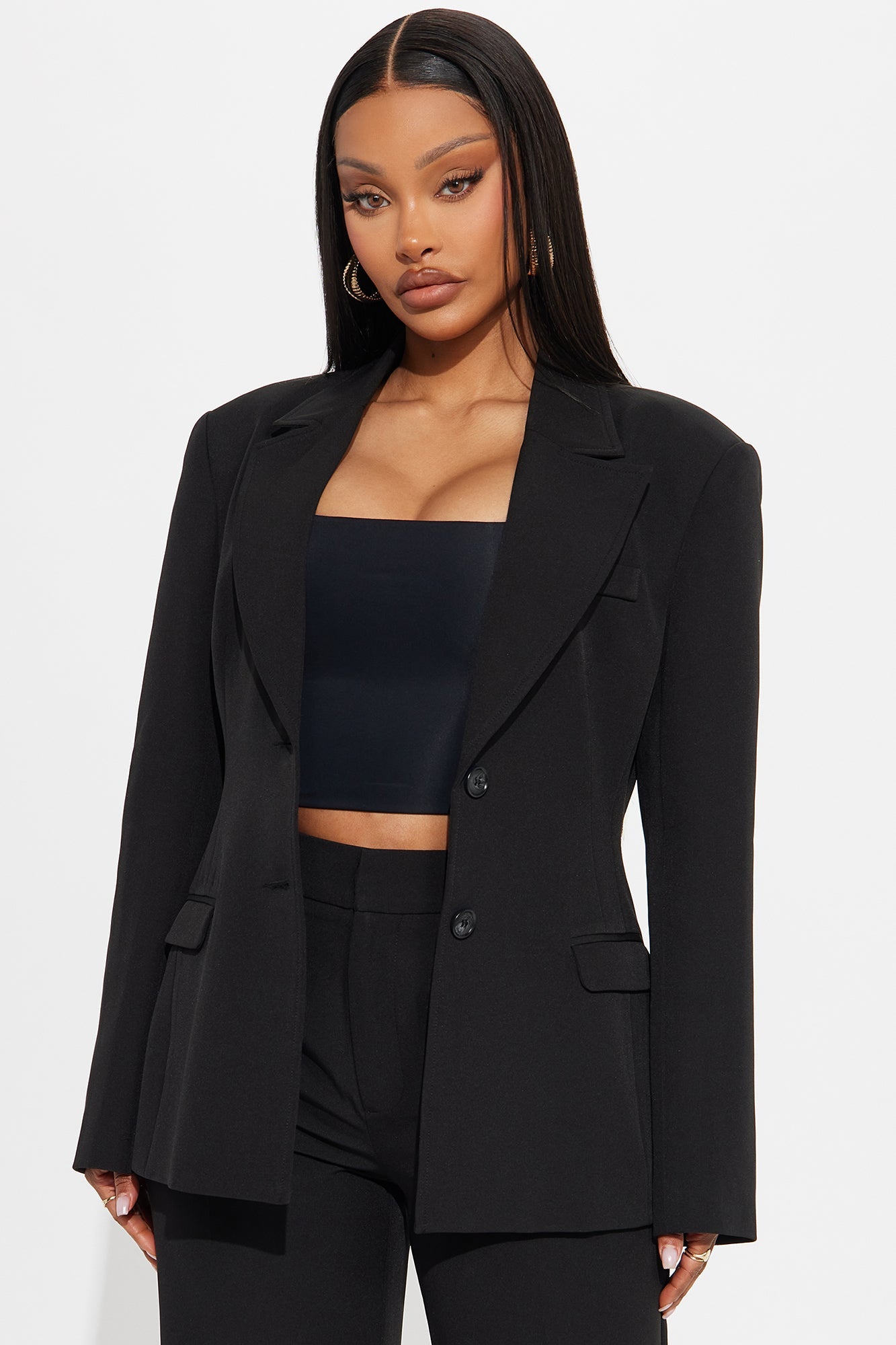 Kendall Hourglass Fitted Blazer - Black