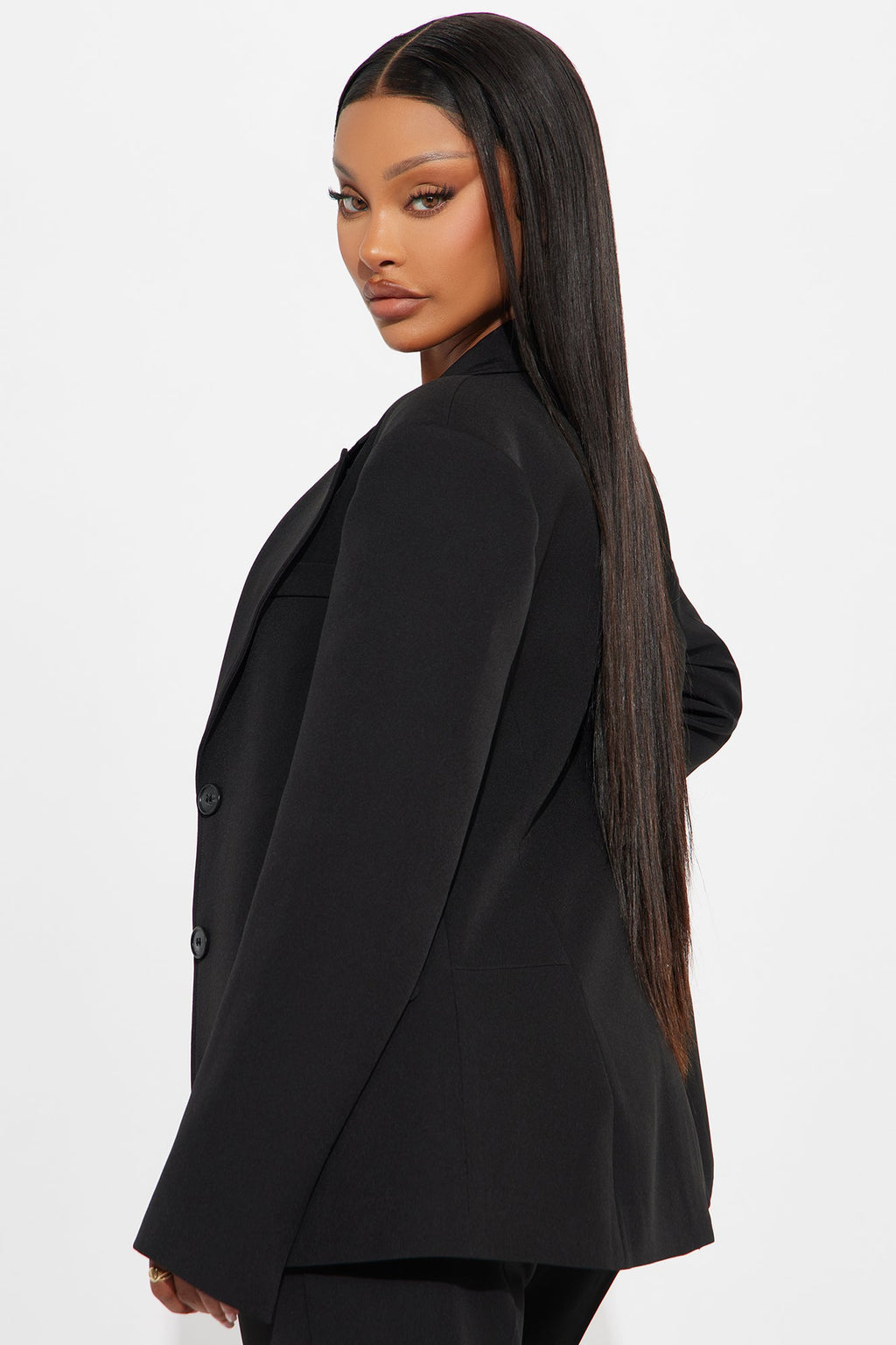 Kendall Hourglass Fitted Blazer - Black