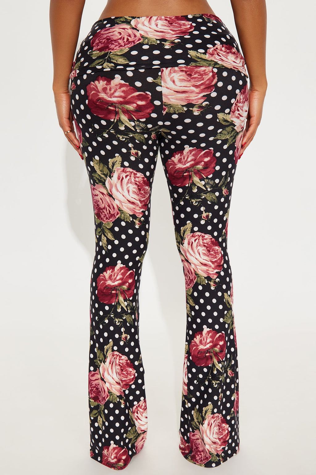 Kenley Polka Dot Flare Pant - Black/combo