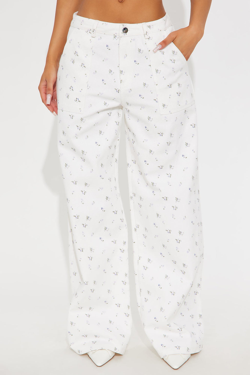Fever Wide Leg Streetwear Pant - Off White