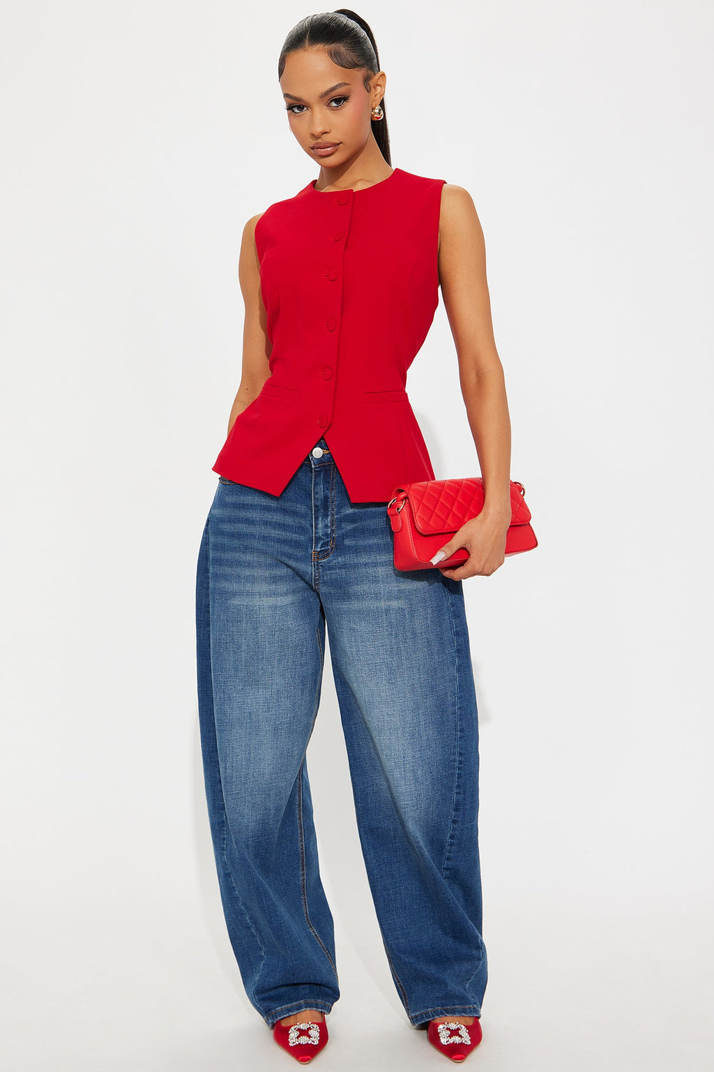 Paloma Business Vest - Red