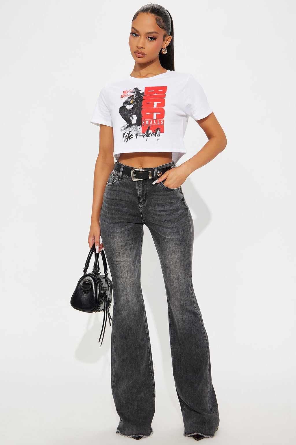 Tall Best Behavior Stretch Flare Jean - Black Wash